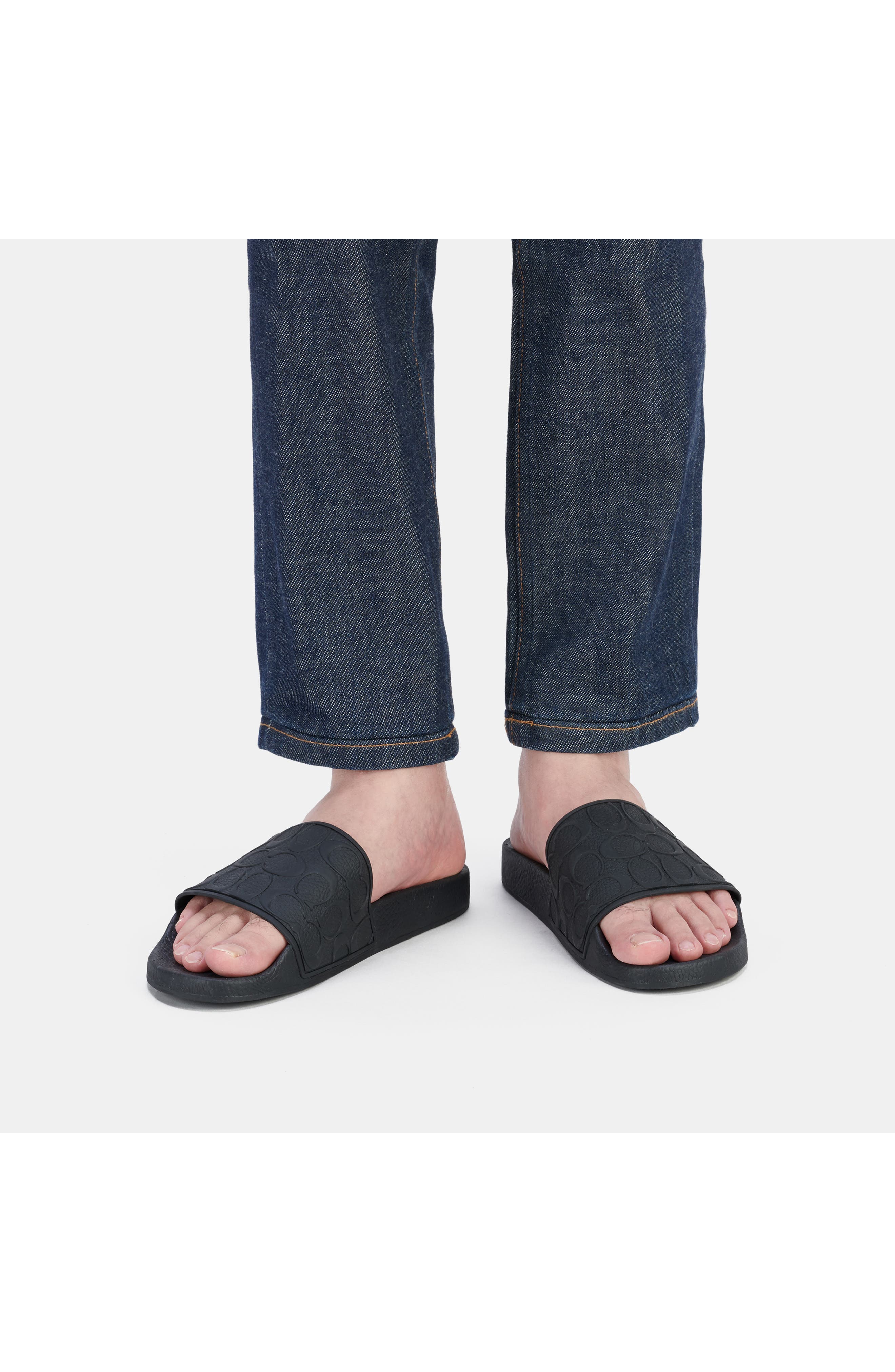 COACH Signature Slide Sandal, Alternate, color, 