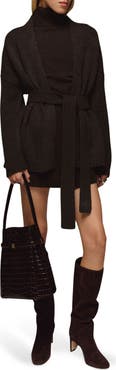 Reformation Meg Wool Wrap Sweater Coat