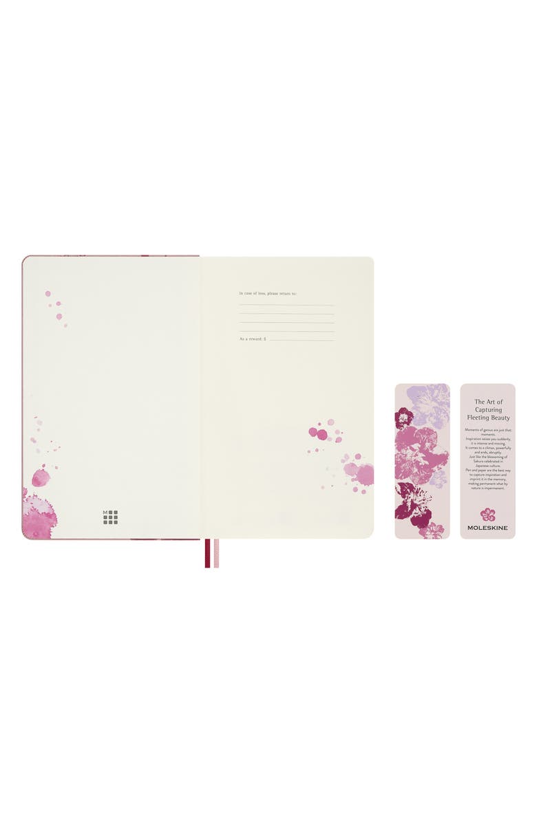 Moleskine Sakura Large Plain Notebook, Alternate, color, Pink Floral