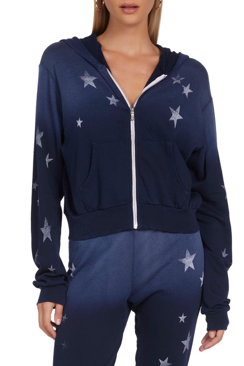 Lachelle Vintage Stars Hoodie, Main, color, Navy Ombre
