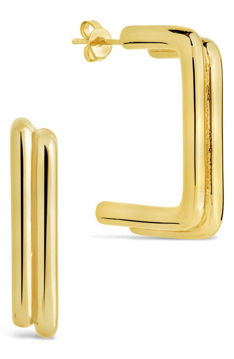 Baguette Hoop Earrings