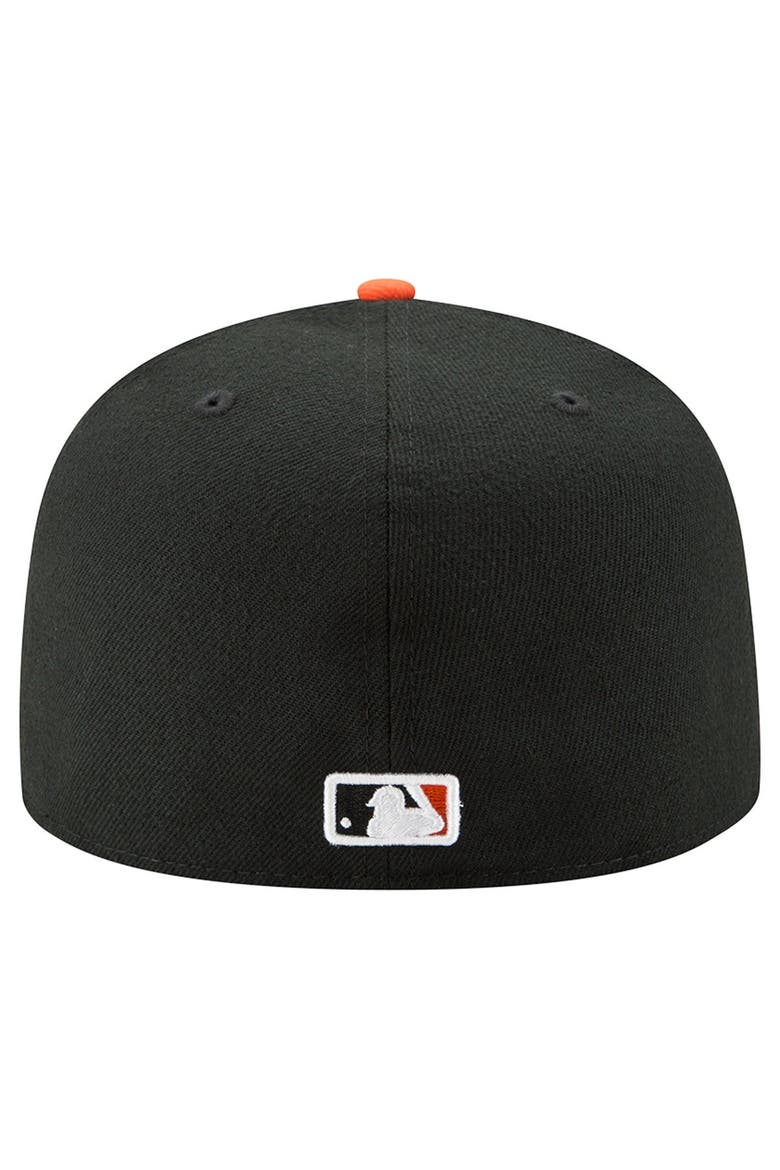 Men's New Era Black/Orange San Francisco Giants Jeff Kent Number Retirement Authentic Collection 59FIFTY Fitted Hat, Alternate, color, Black
