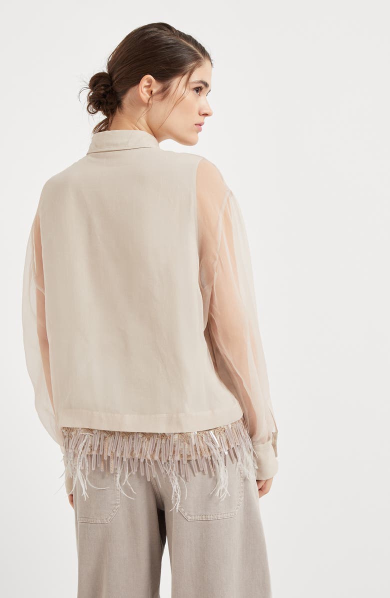 Brunello Cucinelli Dazzling Embroidery shirt, Alternate, color, 