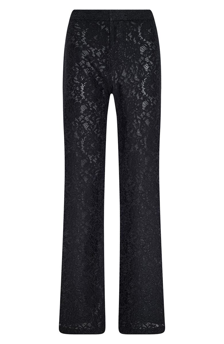 L'AGENCE Livvy Lace Straight Leg Pants, Alternate, color, Black