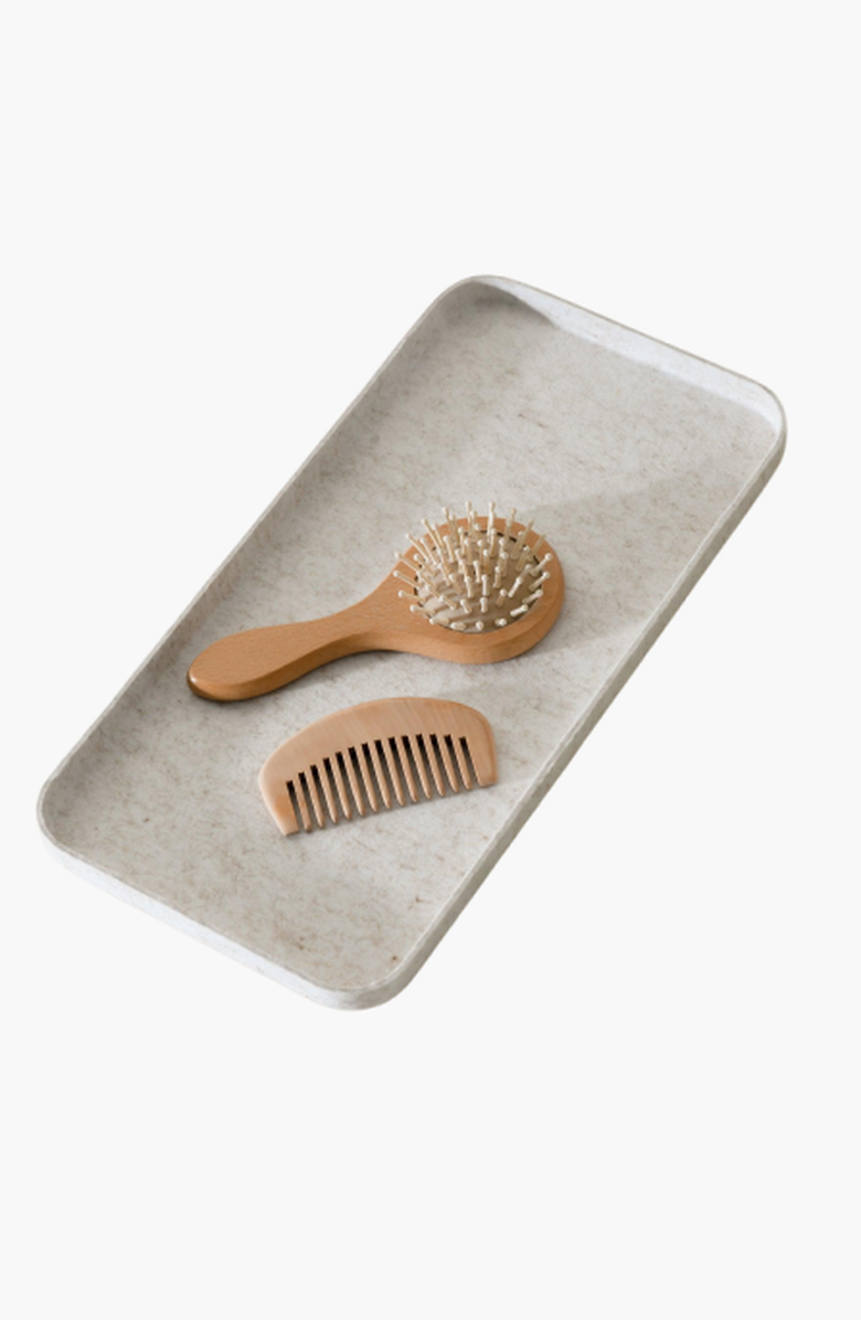 SortJoy The Sculpted Bin - Long with Lid, Alternate, color, Stone - Set Of 3