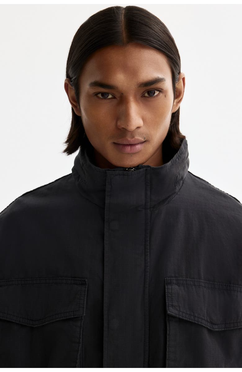 H&M Cargo Jacket, Alternate, color, Black