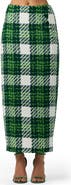 Naked Wardrobe Boucle Plaid Pencil Skirt