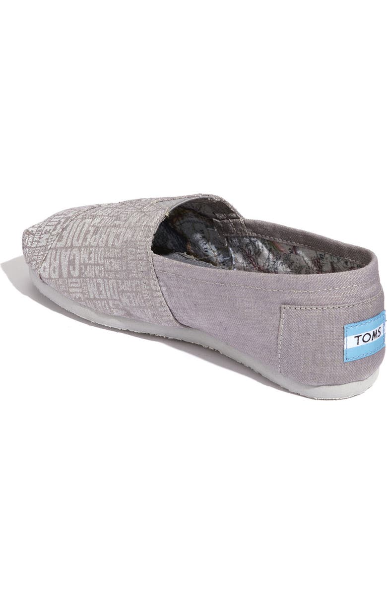 TOMS 'Classic - Carpe Diem' Canvas Slip-On, Alternate, color,