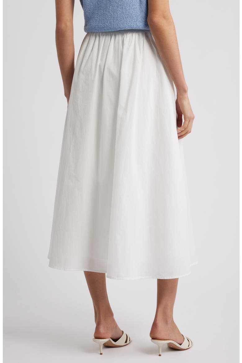 Oakley Pleated Midi Skirt, Alternate, color, WHITE