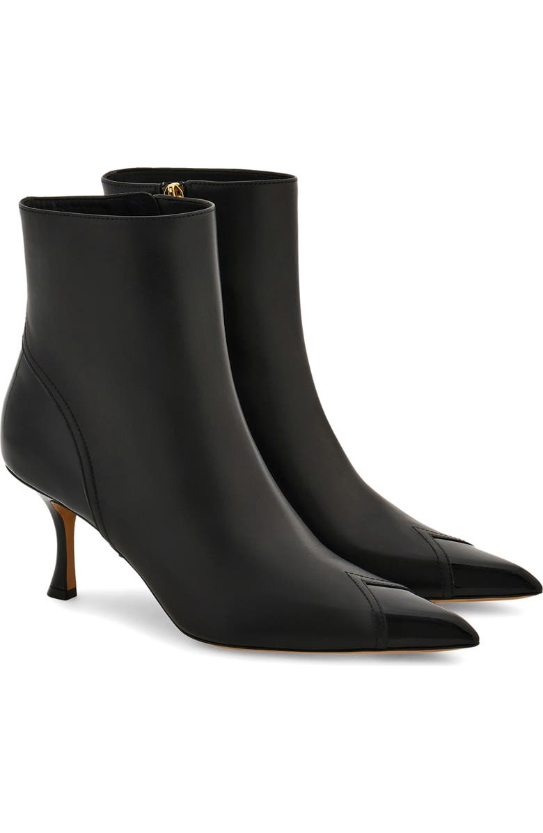 FERRAGAMO Eagle 70 Pointed Toe Leather Bootie, Main, color,