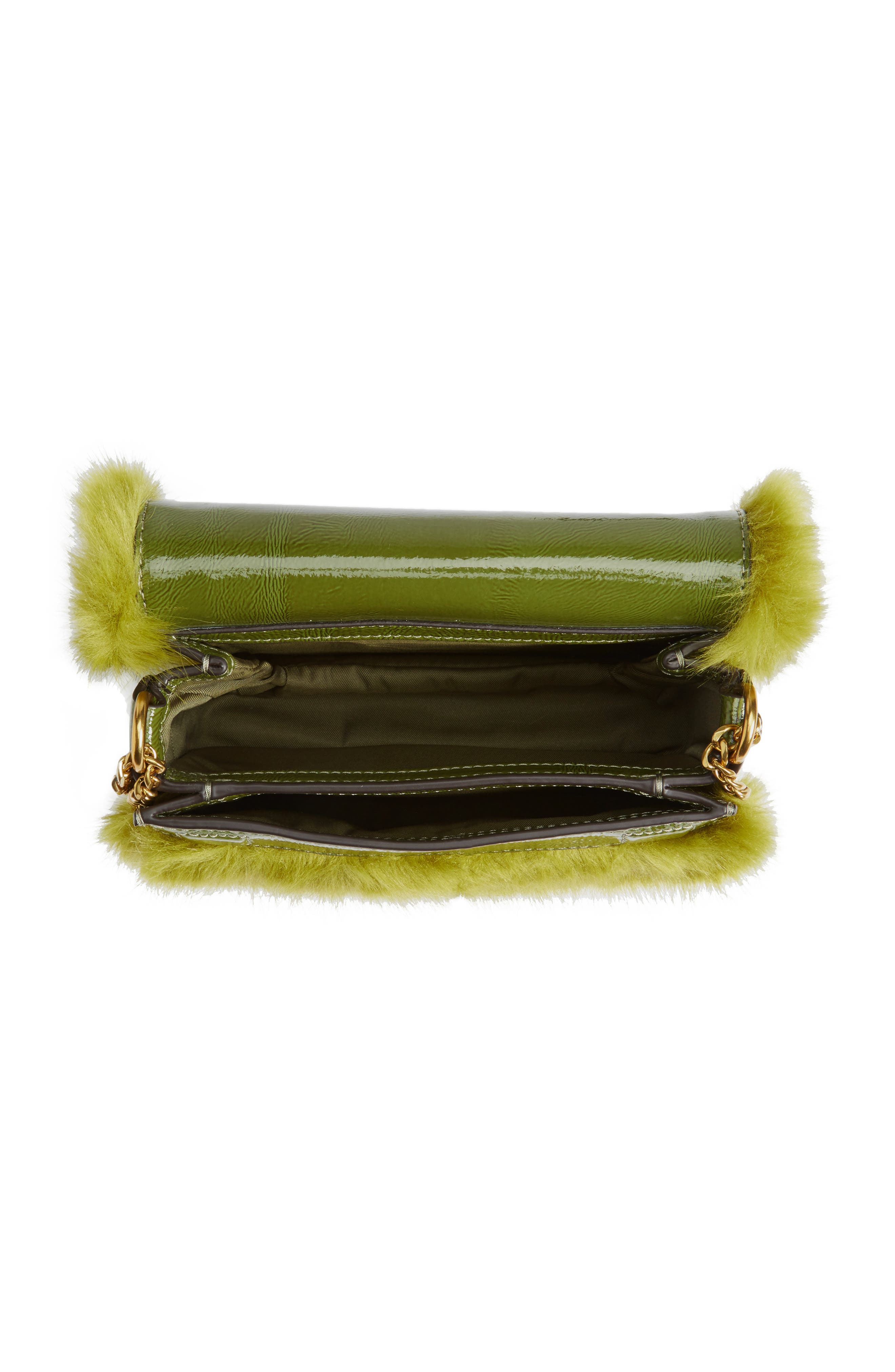 Mini Chelsea Faux Fur Convertible Crossbody Bag, Alternate, color, CRESS
