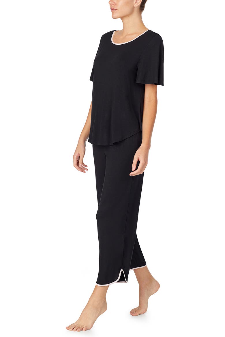 dot print pajamas, Alternate, color, BLACK