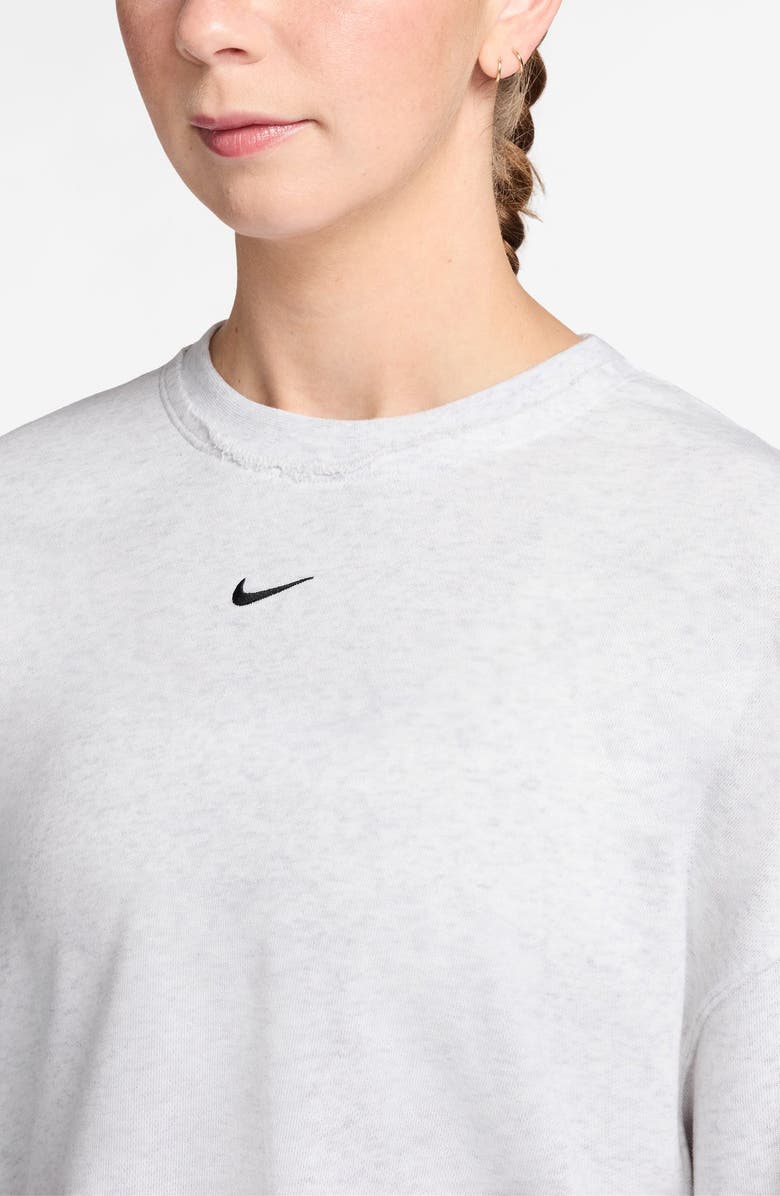 Nike W NSW NK CHILL FT CREW, Alternate, color, Birch Heather/ Black