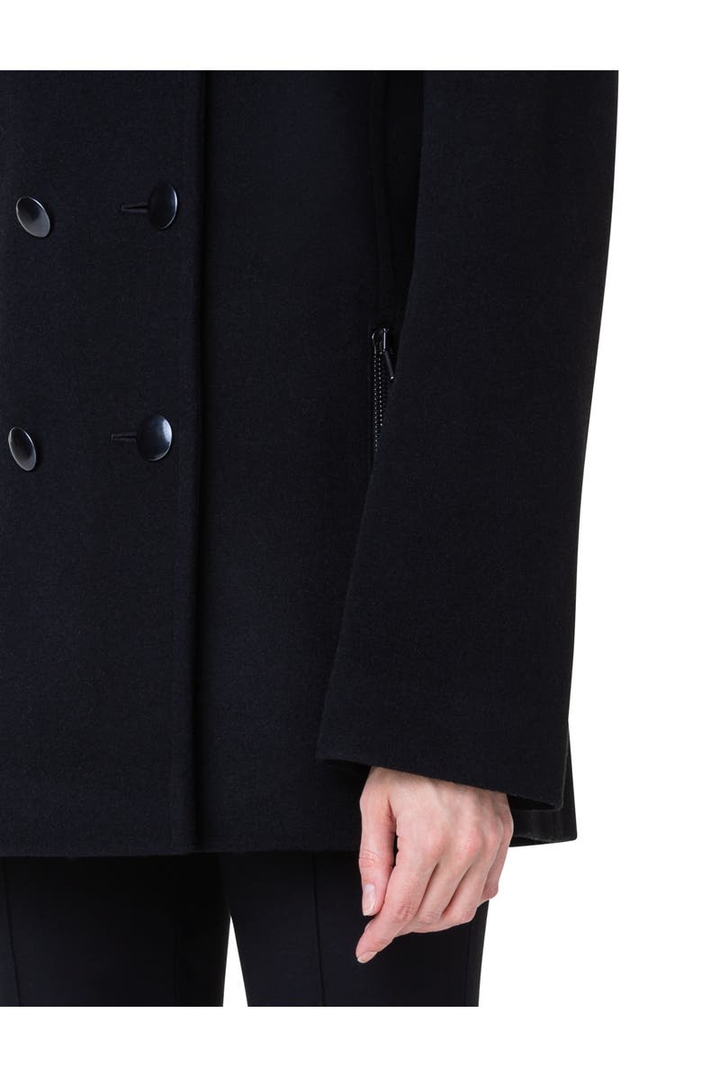 Akris punto Wool Blend Peacoat, Alternate, color, 009 Black