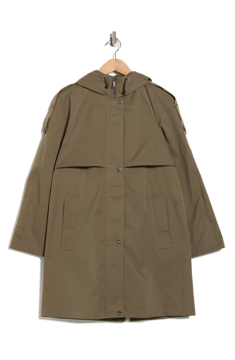 Sam Edelman Hooded Rain Anorak, Alternate, color, Loden