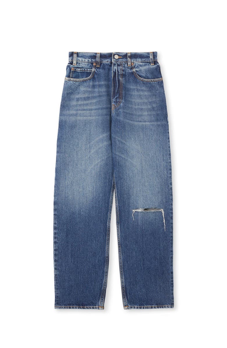 Fortela Juliettej Stone Wash 5-Pocket Denim Trousers, Main, color, Blue