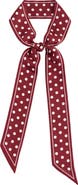 Lost Pattern "Retro Polka" Silk Skinny Scarf