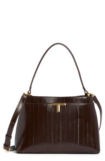 Tahari Keeley Faux Leather Satchel In Brown