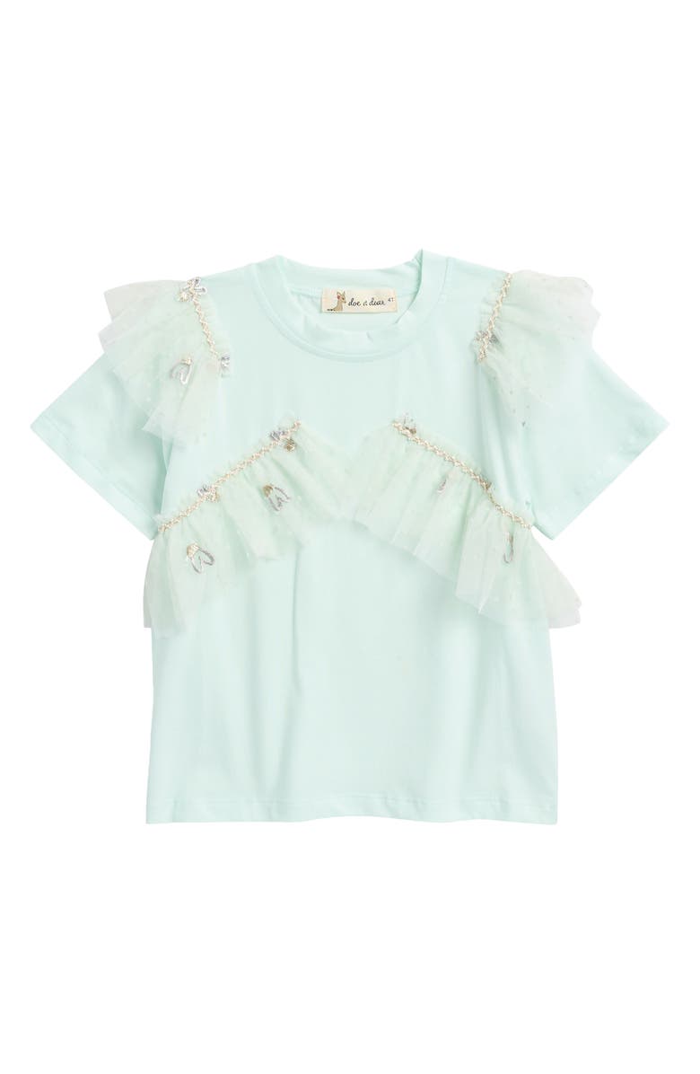 Doe A Dear Kids' Floral Mesh T-Shirt, Main, color,