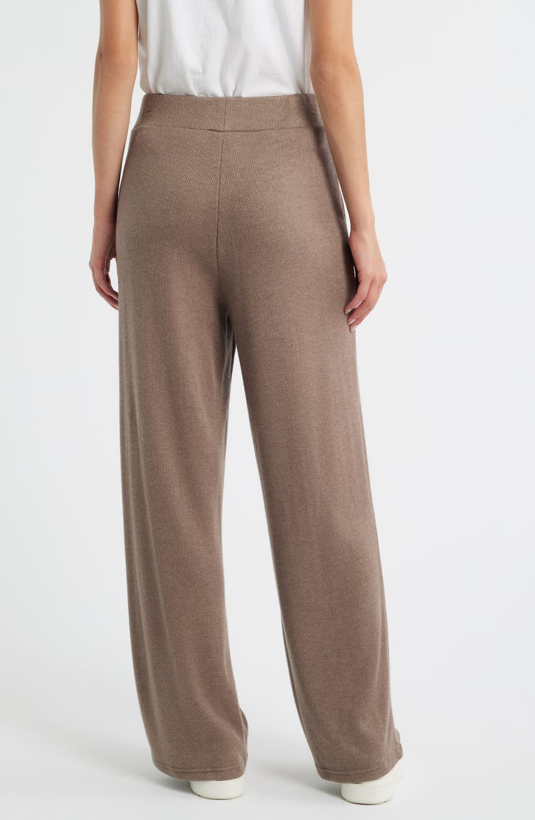 Rails Ellery Rib Wide Leg Pants, Alternate, color, Heather Latte