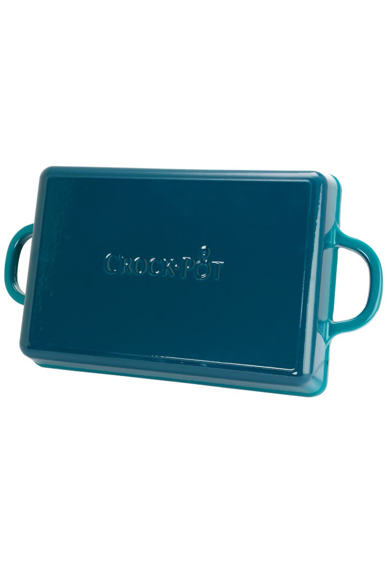 13 in. Enameled Cast Iron Lasagna Pan, Alternate, color, Blue
