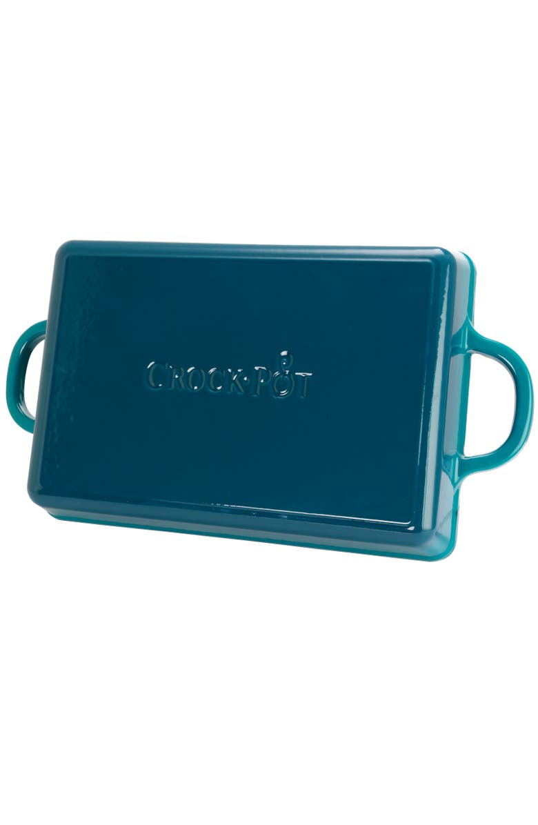 Crock-pot 13 in. Enameled Cast Iron Lasagna Pan, Alternate, color, Blue
