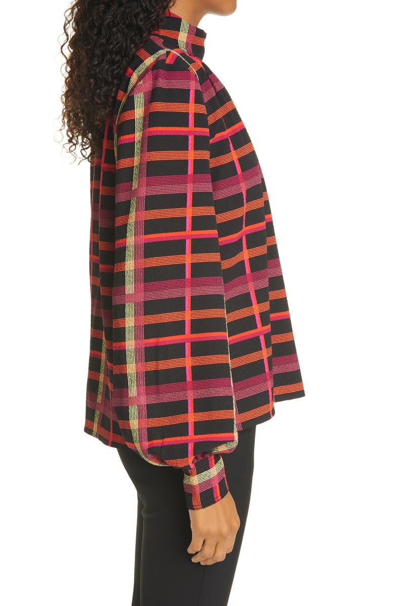 Stine Goya Eddy Plaid Balloon Sleeve Blouse, Alternate, color,