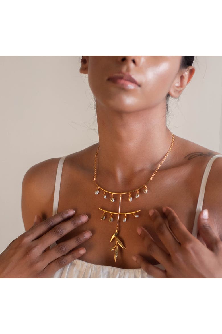 Zuri Necklace, Alternate, color, Gold Plated