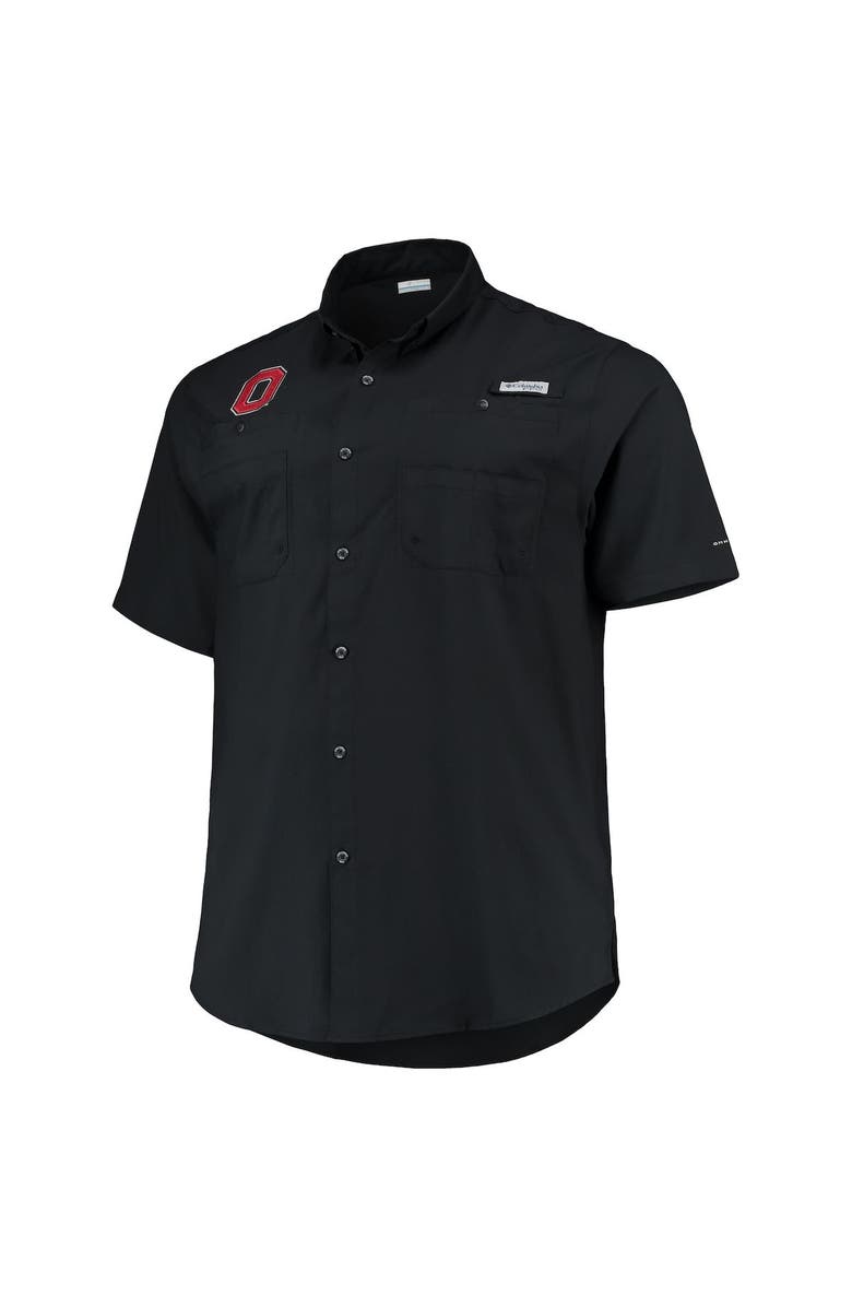 Columbia Men's Columbia Black Ohio State Buckeyes Big & Tall Tamiami Omni-Shade Button-Down Shirt, Alternate, color, Black