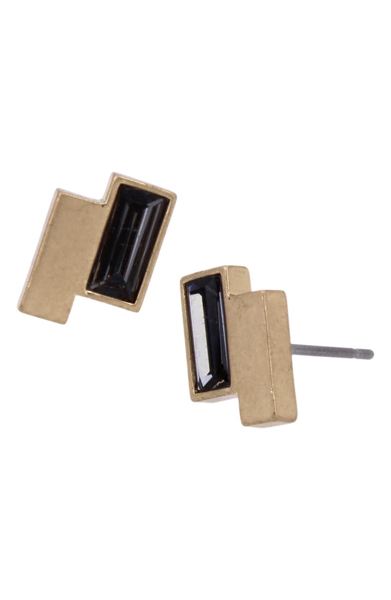 AllSaints Baguette Stud Earrings, Main, color,
