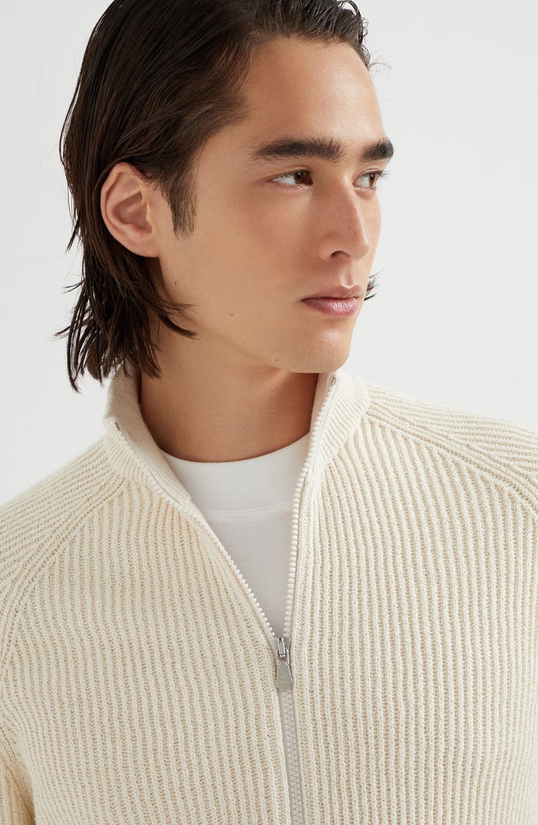 Brunello Cucinelli Malfilé cotton cardigan, Alternate, color, 