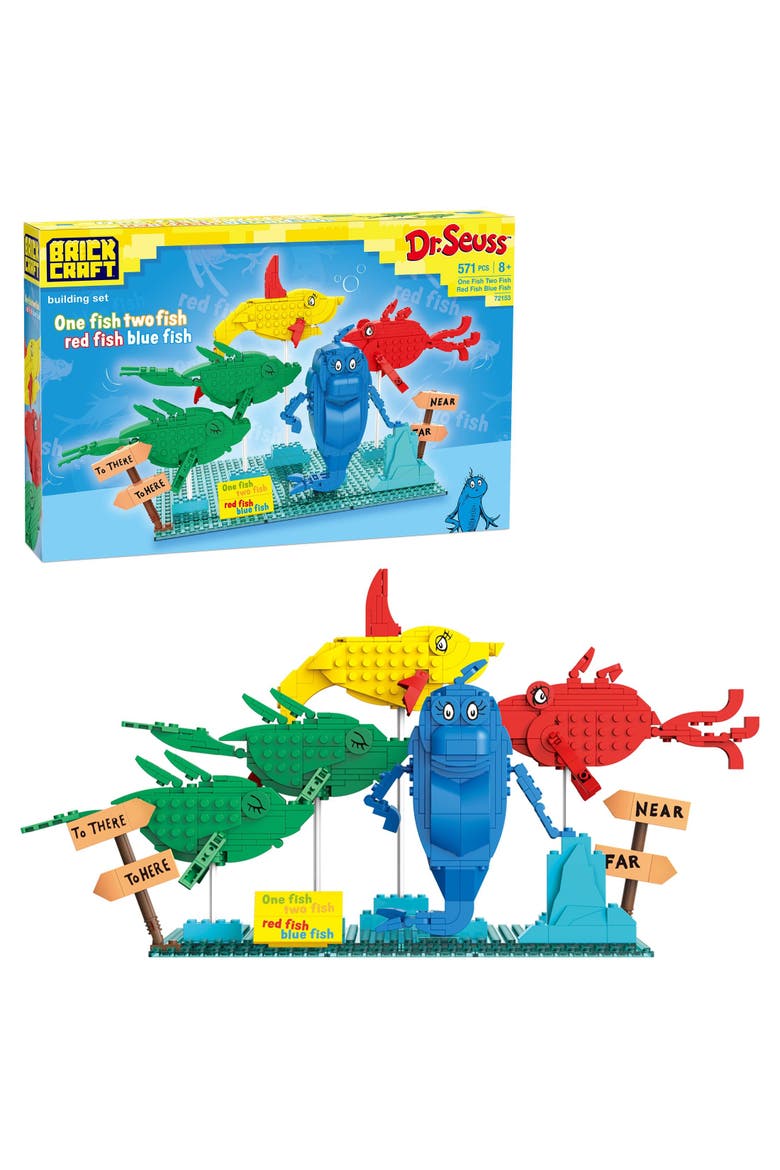 Dr. Seuss One Fish Two Fish Red Fish Blue Fish Building Set, Main, color, Red