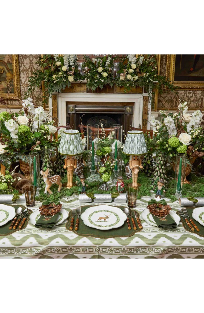 Mrs. Alice Green Ikat Lampshade, Alternate, color, Olive