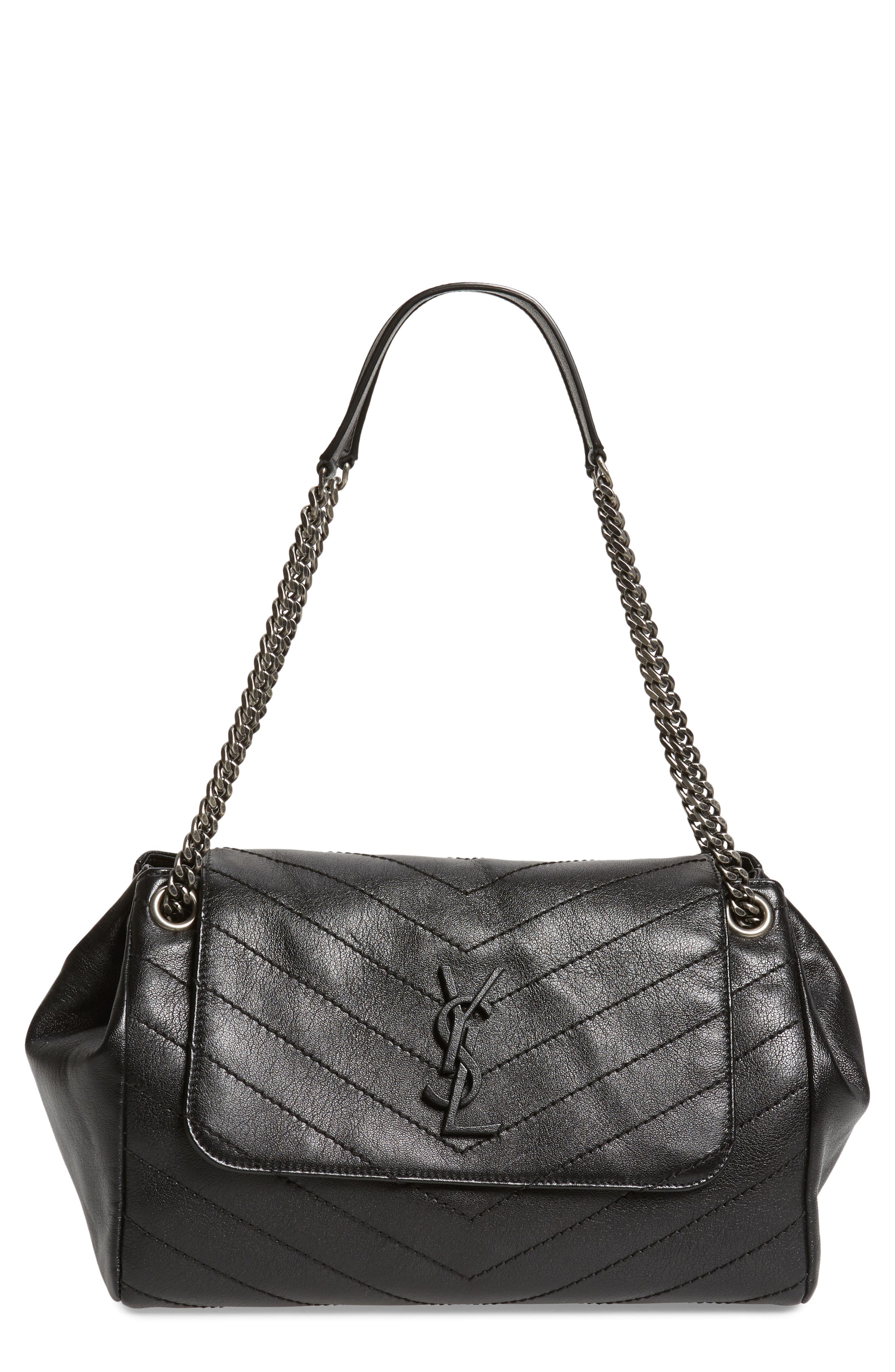 Saint Laurent Medium Nolita Leather Shoulder Bag, Main, color, 