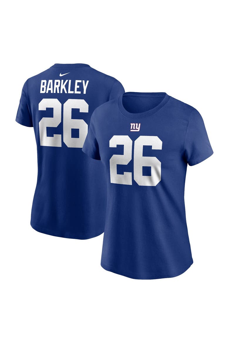 Women's Nike Saquon Barkley Royal New York Giants Player Name & Number T-Shirt, Main, color, Royal