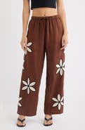 Rails Emmie Embroidered Floral Drawstring Linen Pants