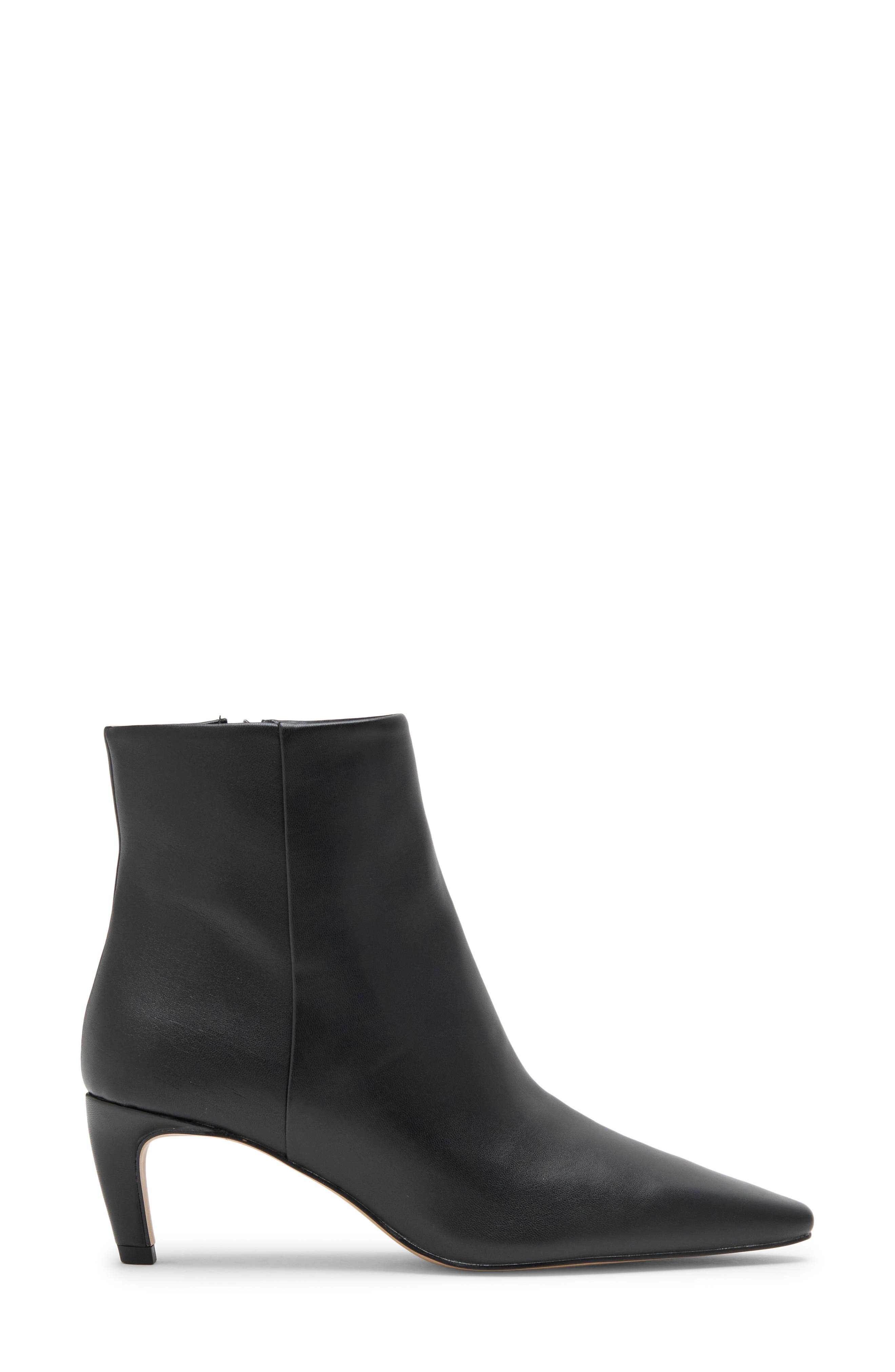 Quinley Leather Bootie, Alternate, color, BLACK