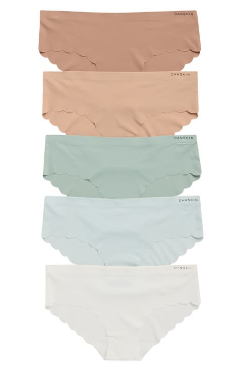 5-Pack Laser Cut Scallop Edge Hipster Briefs