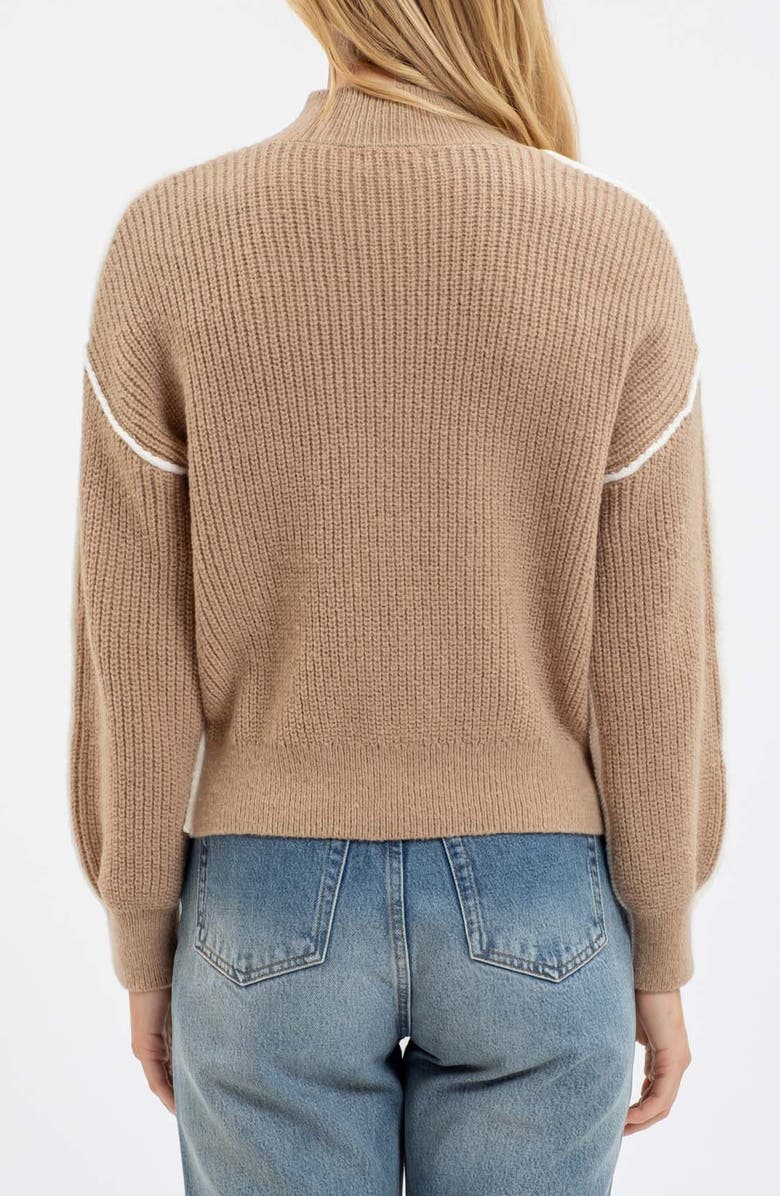 Blu Pepper Stripe Mock Neck Sweater, Alternate, color, 