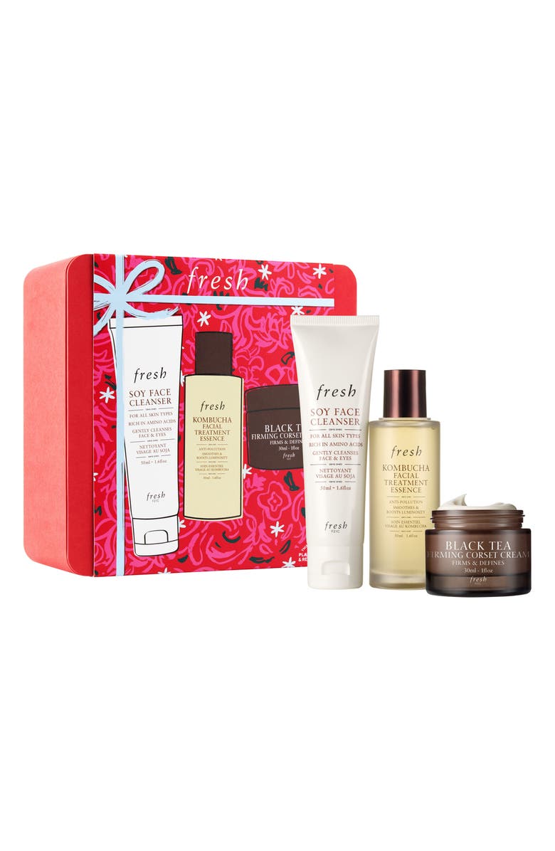 Fresh<sup>®</sup> Travel Size Cleanse, Smooth & Tighten Skin Care Set USD $107 Value, Main, color, 