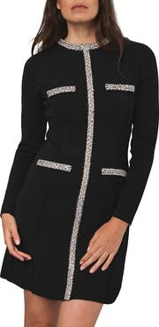 MINT VELVET Embellished Trim Mini Dress