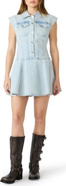 Steve Madden Liya Flare Denim Minidress
