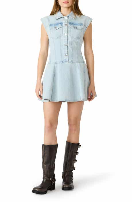 Liya Flare Denim Minidress