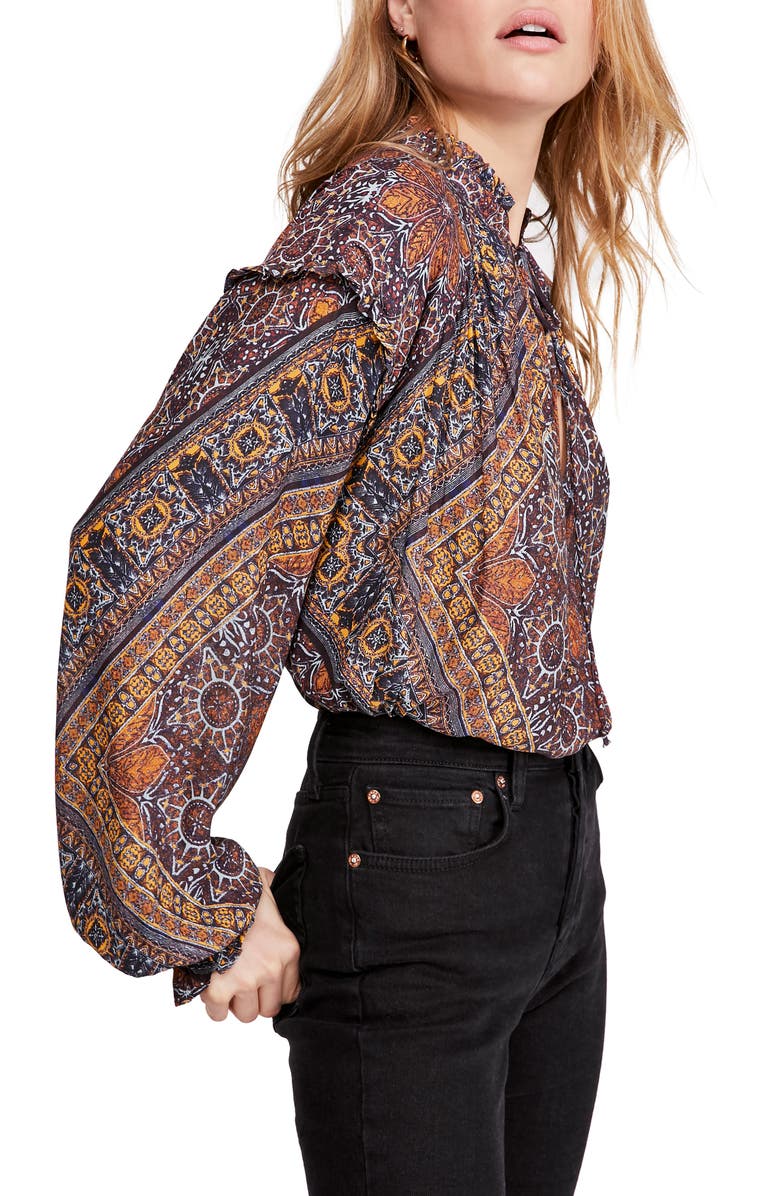 Free People Little Runaway Blouse, Alternate, color, 
