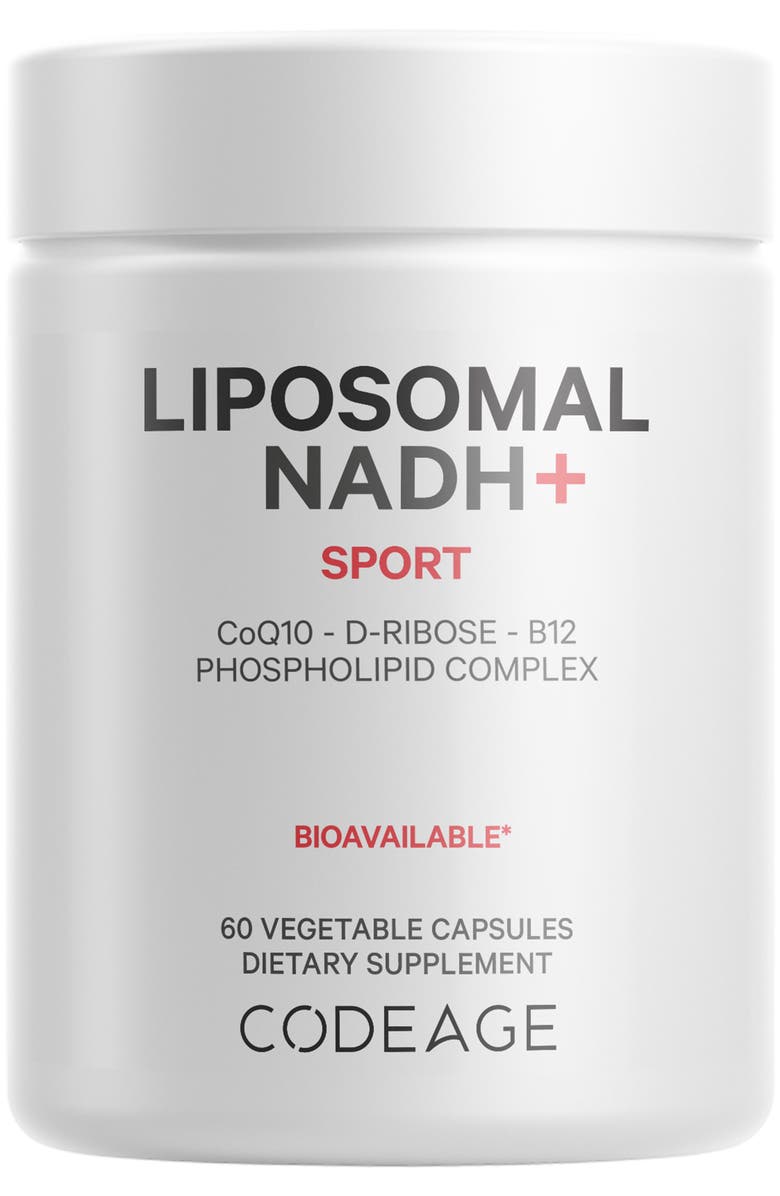 Codeage Liposomal NADH+ CoQ10 & Vitamin B12 Supplement, Main, color, White
