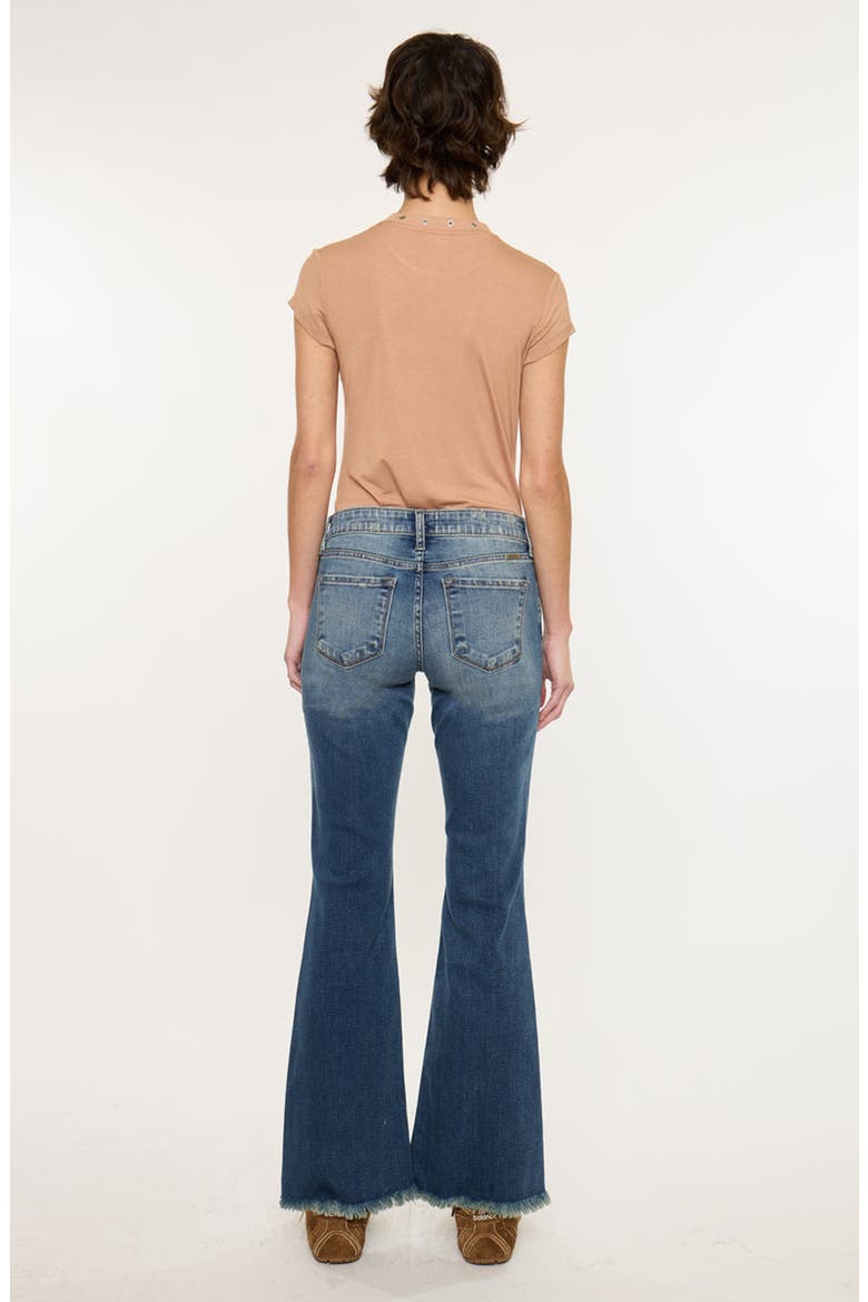 Daphe Essentials Low Rise Ankle Flare Jeans, Alternate, color, Dark Wash