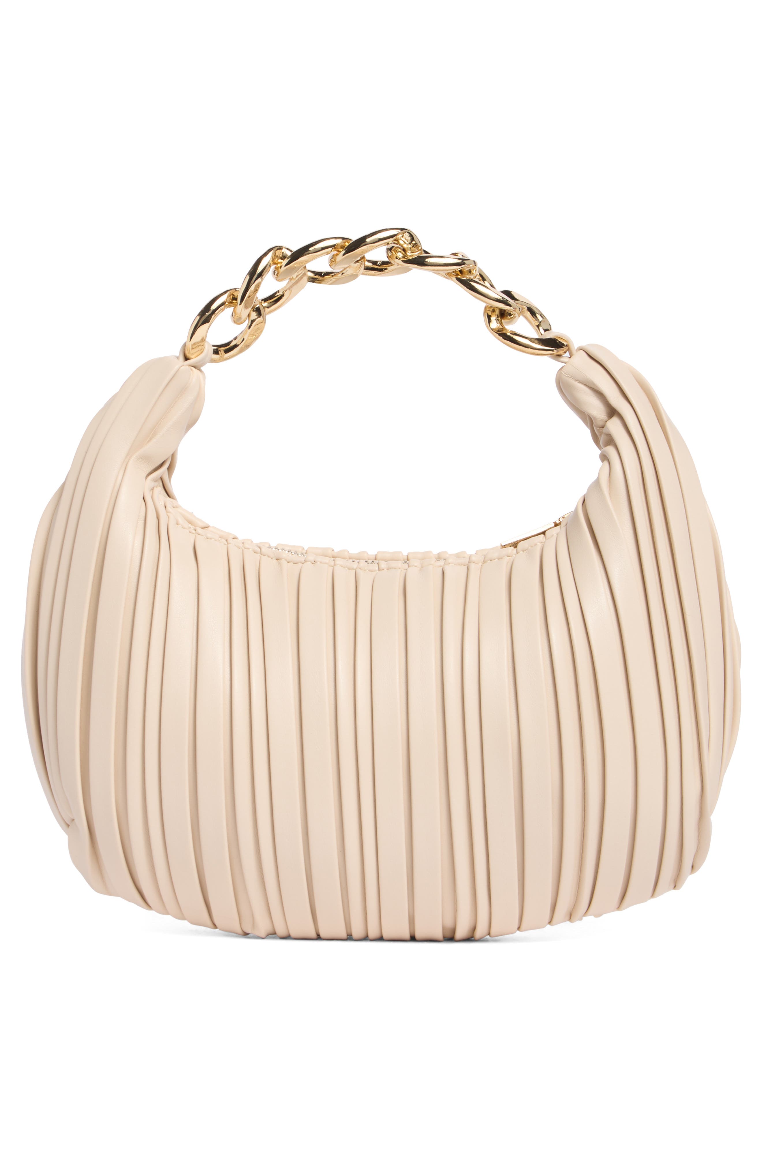 URBAN EXPRESSIONS HANDBAGS Pleated Chain Shoulder Bag, Alternate, color, Oatmilk