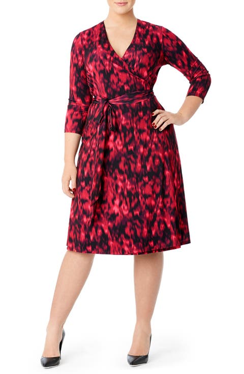 Print Jersey Wrap Dress