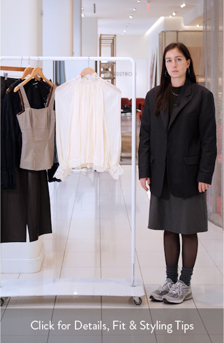 Czara Lace Accent Smocked Yoke Top, sales video thumbnail