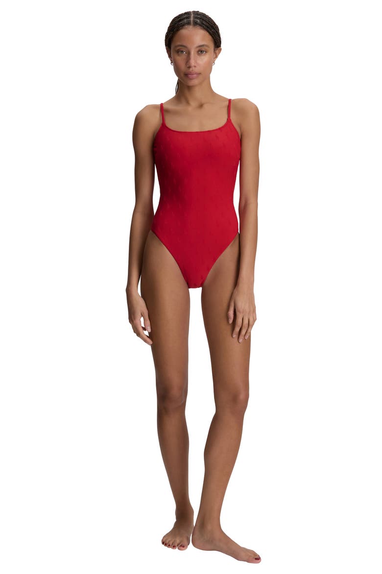 Kennedy One-Piece Swimsuit, Alternate, color, CRUISE RED